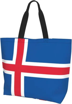 Norway Canvas Tote Bag Norway Flag Shoulder Bag Norwegians Casual Grocery Bags Norwegian Bags for Women Men