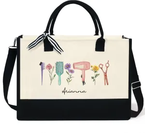OASSIE Personalized Hairstylist Gifts for Women - Christmas, Birthday Gifts for Hairdressers, Hair Stylist Gifts - 13 oz Canvas Tote Bag with Zipper