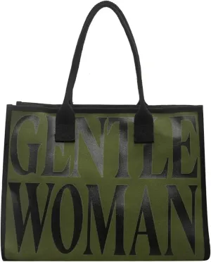Original Gentle Woman Tote Bag Large Canvas Stylish Handbag Fashion Shoulder Purse with Handle Travel Everyday Bag