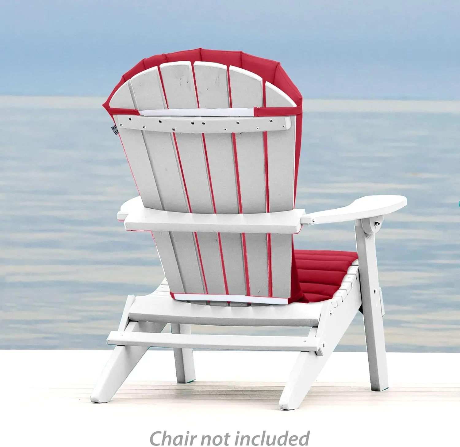 Outdoor All-Weather Patio Chair seat Cushion , Quick Drying Olefin Fabric - Adirondack Chair Cushion for Your Chair-Chair not Included (Haute red)