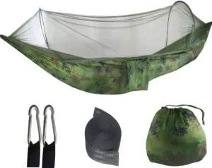 Outdoor Camping Hammock with Mosquito Net Lightweight Hanging Hammocks High Strength Parachute Fabric Hanging Bed Net 250x120cm