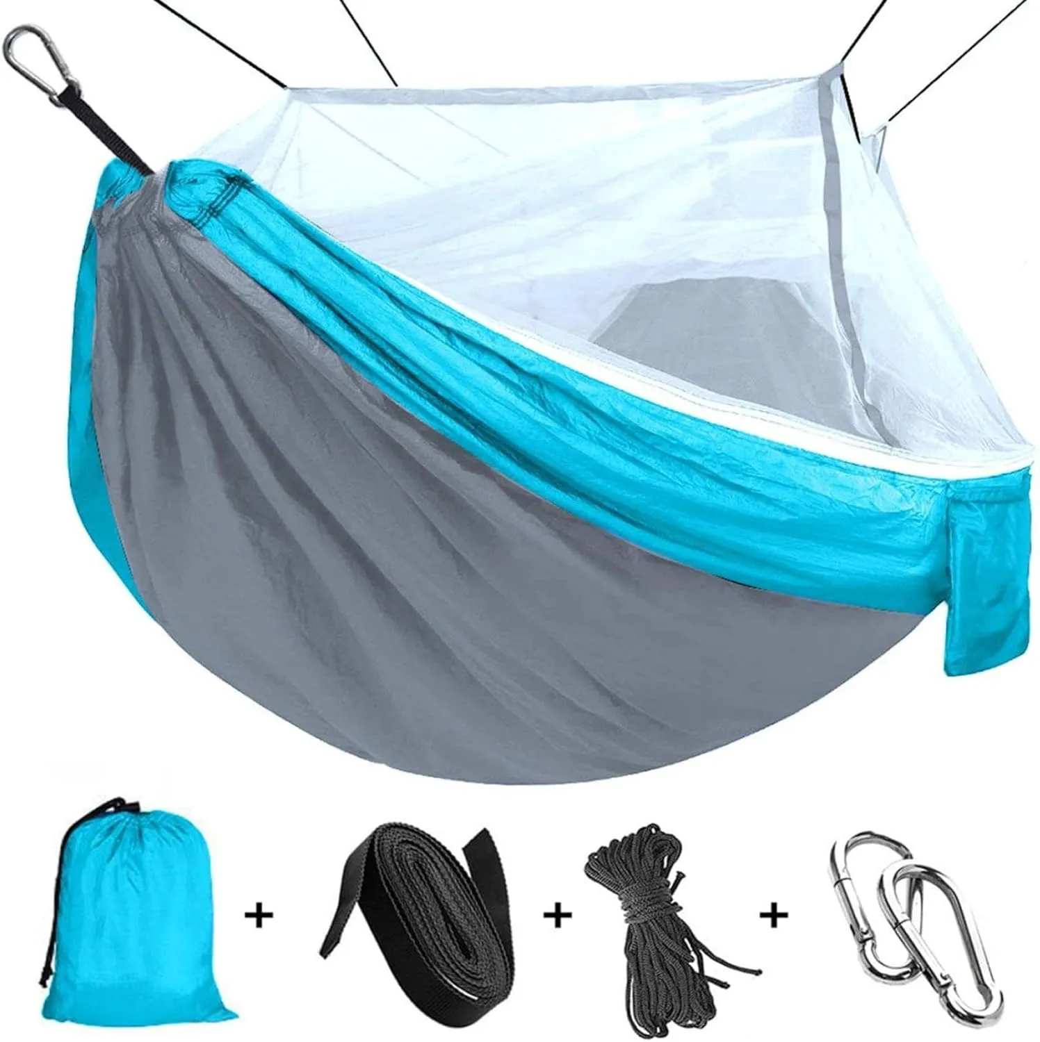Outdoor Mosquito net Hammock Double 210t Nylon Parachute Cloth air Camping Tent