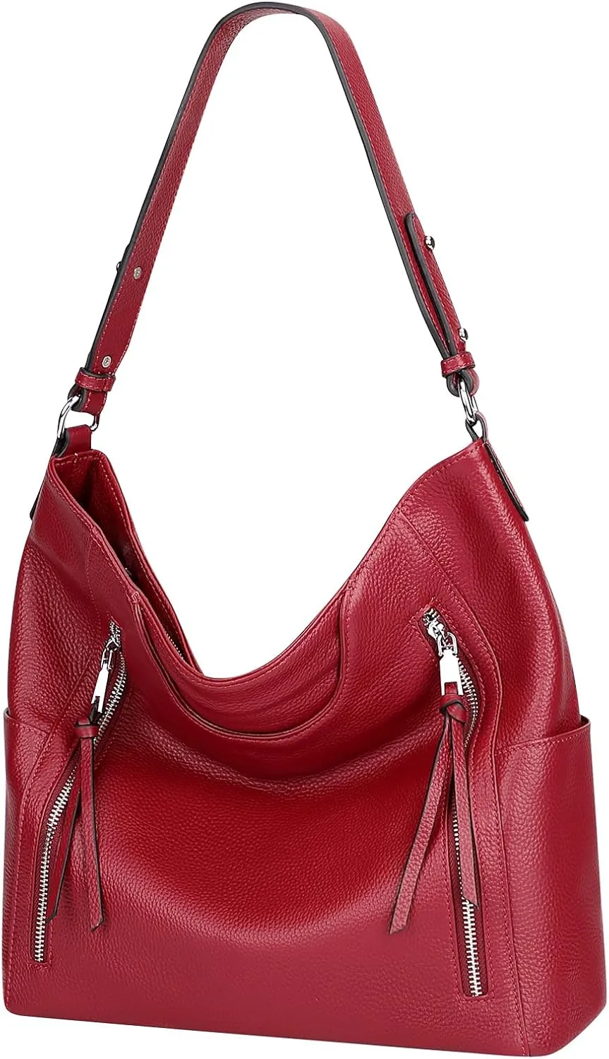 Over Earth Genuine Leather Hobo Bags for Women Soft Purses and Handbag Ladies Casual Shoulder Bag