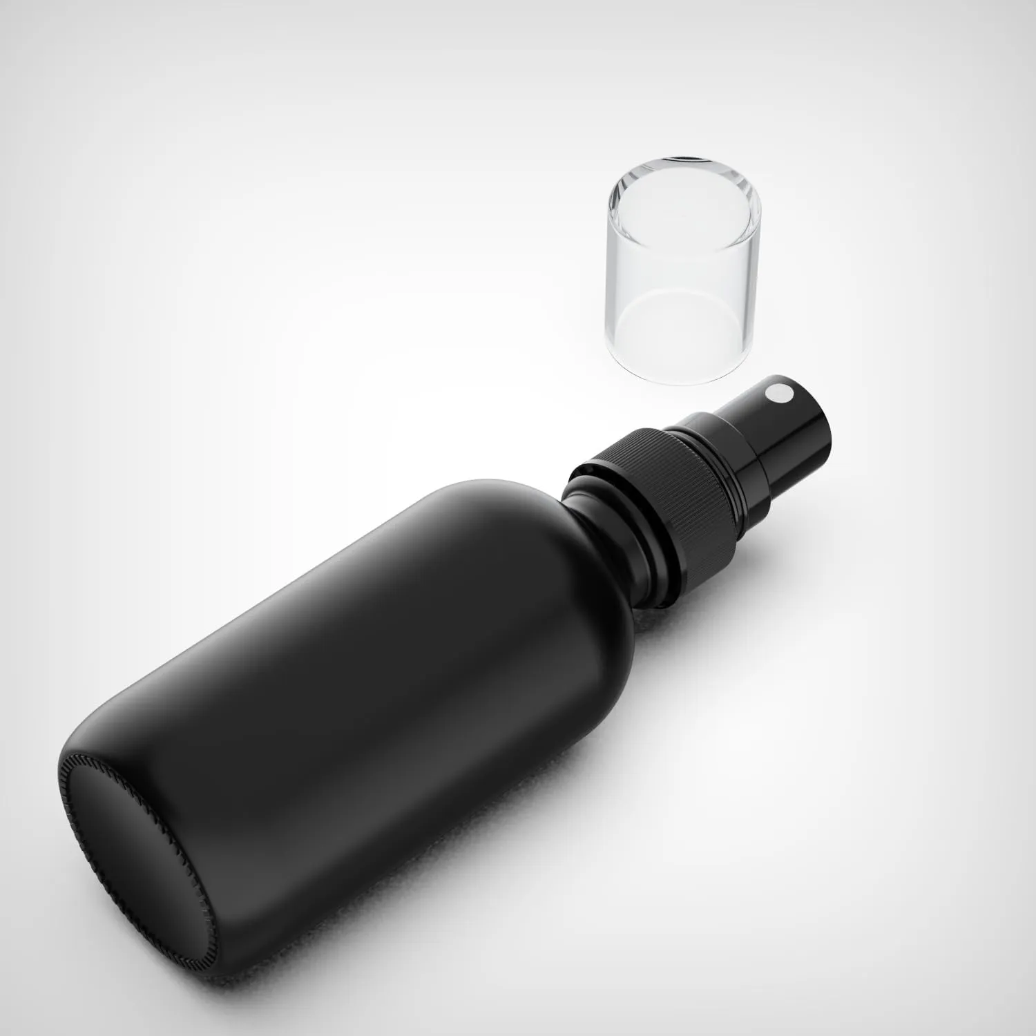 Pack of 12 Black Coated Glass Spray Bottle, 2 oz, Reusable Refillable Cosmetic Mist Bottle For Skincare,Haircare,Essential Oil, 60ml Fine Mist Sprayer (Black, 2oz (12pcs))