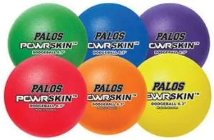 Palos™ - POWRSkin™ Dodgeballs, 6.3“, Triple Layer Tear Resistant Coating, Medium Bounce and Density Foam Ball, Set of 6 Colors