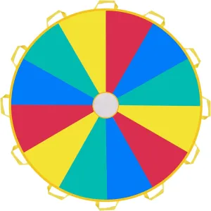 Parachute with Handles 6ft 8ft 10ft 12ft 16ft 20ft Play Parachute Games for Outdoor Team Games,You Can Also Use it for Trampoline Cover Picnic Mat Furniture Cover