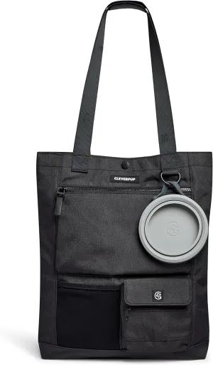 Park Pack 2-Piece Set Dog Gear Tote – Dog Travel Bag with 8 Pockets, Treat Pouch, Poop Bag Dispenser, Quick-Dry Ball Pocket, Collapsible Bowl, Perfect for Walks & Park Trips, Graphite