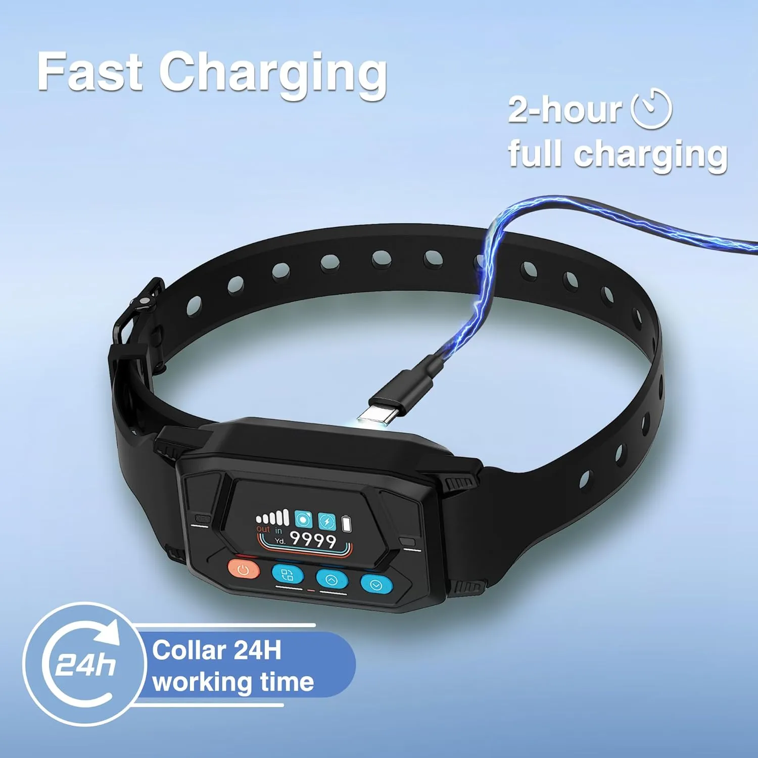 PATPET Wireless Dog Fence GPS Dog Collar Fence System - Electric Fence for Dogs with Open Area/Outdoor, Adjustable 33-9999 Yd Radius, (No) Shock Modes, Use for Medium/Large Dogs Not for Small Dogs