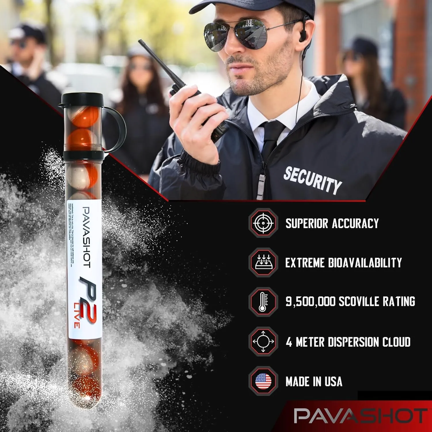 PavaBall - Police Grade Pepper Projectiles, Powerful Non Lethal Self Defense .68 Caliber PAVA & Capsaicin Powder, 10 Count Pepper Balls