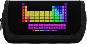 Periodic Table of Elements Pencil Case Organizer Pen Pouch Stationery Box Large Capacity Make Up Cosmetic Storage Bag