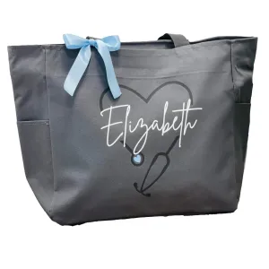 Personalized Large Nurse Tote Bag - Custom Gift for Nurse - Customized Tote Bag - Gift for Nurse - Personalized Gift - Nurse Graduation Gift - Gift for Doctor