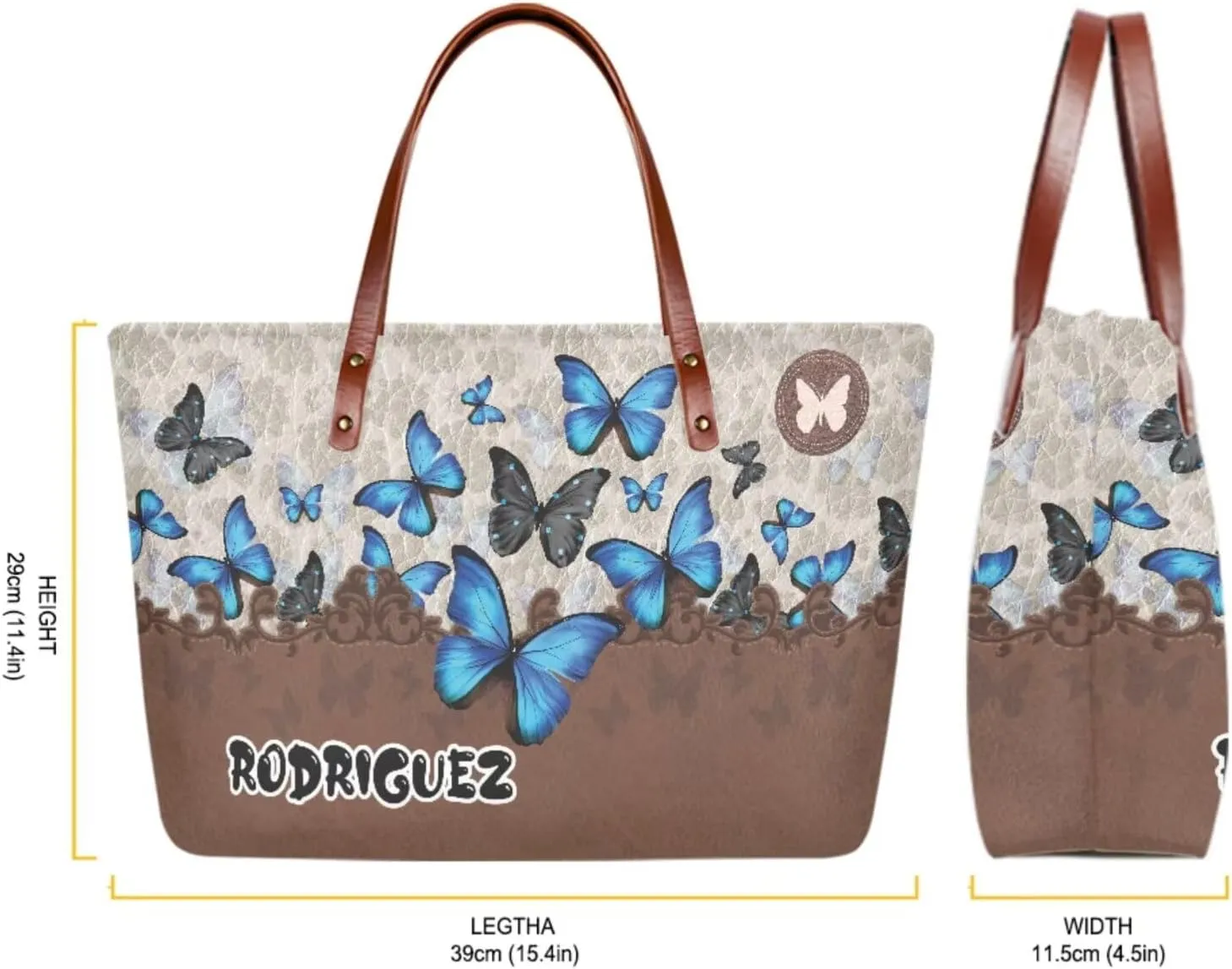 Personalized Purse 3 Pcs Custom Purse and Wallet Set with Makeup Bag Customized Tote Bag with Name for Women