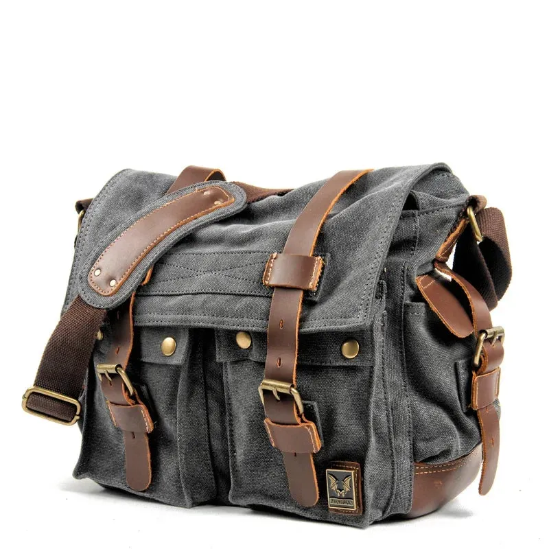 Peter | Rugged Canvas Men's Crossbody Messenger Bag