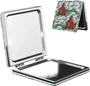 Peynir Rosh Hashanah Jewish New Year Women Handheld Makeup Mirror Portable Compact Mirror Folding Mini Cosmetic Mirror