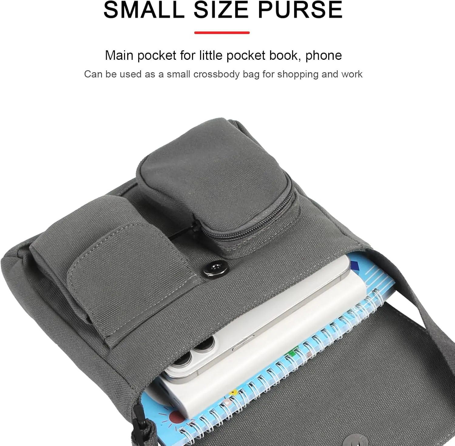 Phaoullzon Kawaii Crossbody Bag Cute Messenger Bags Canvas Shoulder Purse Gifts for Teens