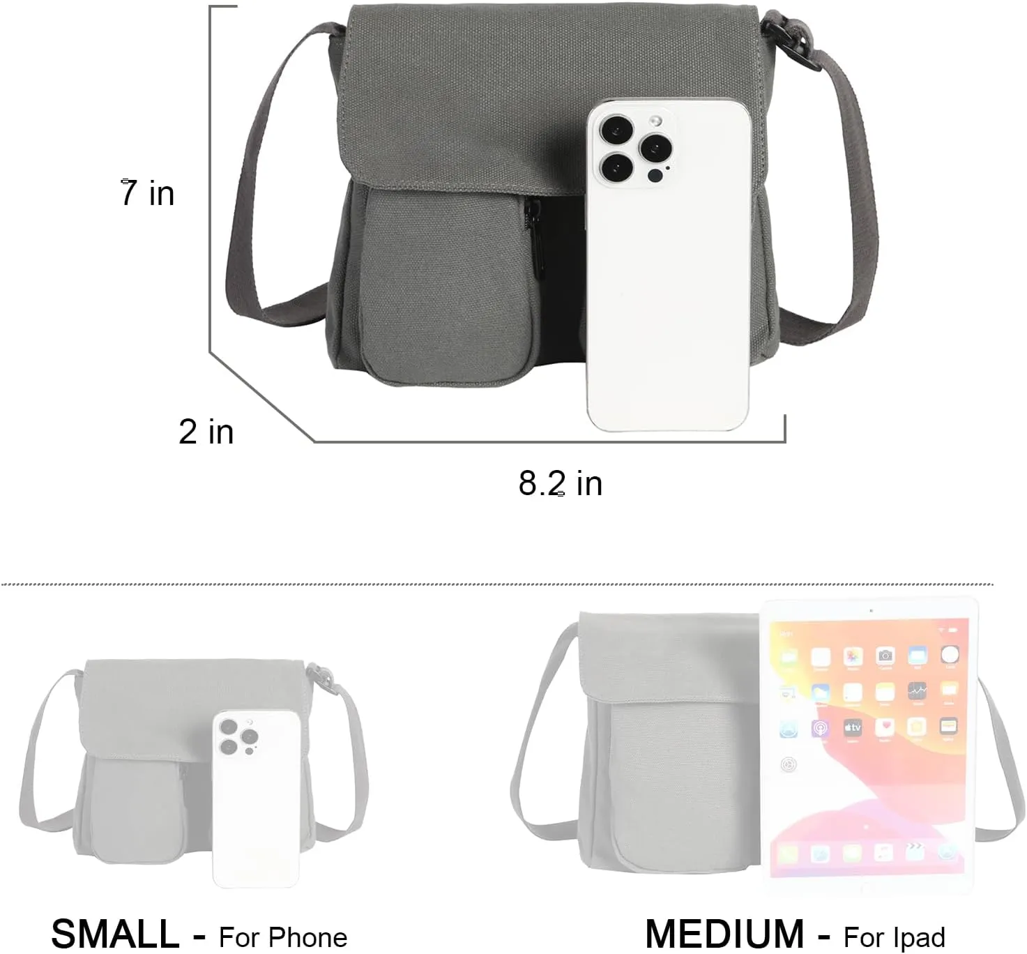 Phaoullzon Kawaii Crossbody Bag Cute Messenger Bags Canvas Shoulder Purse Gifts for Teens