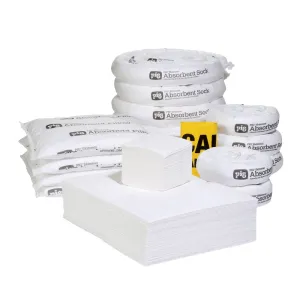 PIG Refill for Oil-Only Spill Kit | in 50 Gallon Wheeled Overpack Salvage Drum | Absorbs Oils & Fuels | Oil Cleanup Kit Refill | 31 Gal Absorbency | RFL468