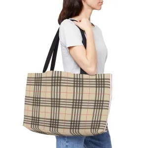 Plaid Weekender Bag Weekender Tote Bag Oversized Bag Lined Beach Tote Lake Trip Bag Travel Great Vacation Spring Break Bag