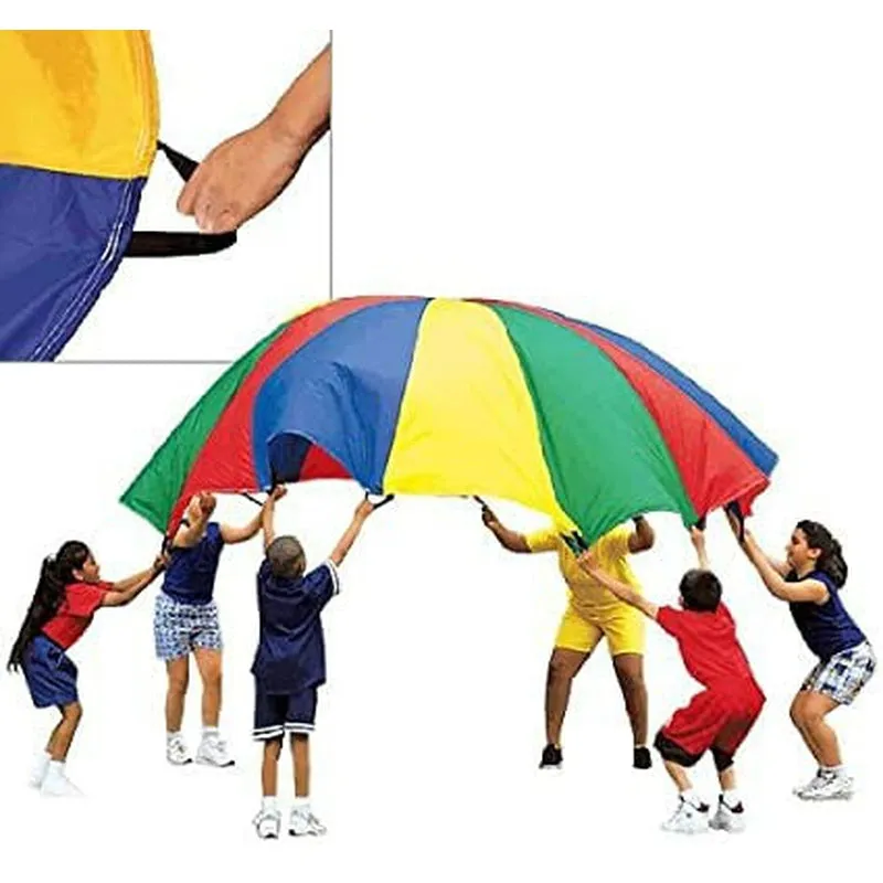 Play Parachute with Handles and Carry Bag - 6 Feets (4-10 Years)