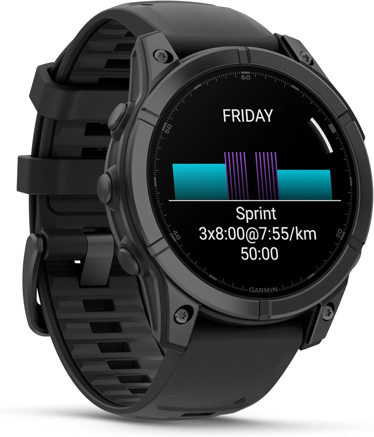 PlayBetter Garmin Fenix E (Slate Gray Steel/Black) Premium Multisport GPS Smartwatch Gift Box Bundle - AMOLED Display, Long Battery Life Portable Charger, HD Screen Protectors, Adapter, Case