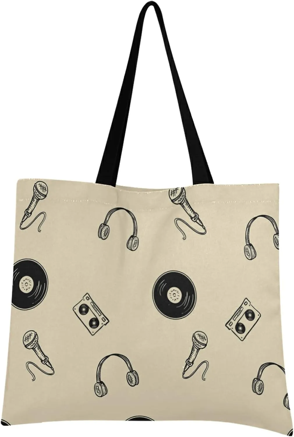 Poeticcity Women Grocery Tote Bag, Canvas Shoulder Bags, Women Handbag for Outdoors