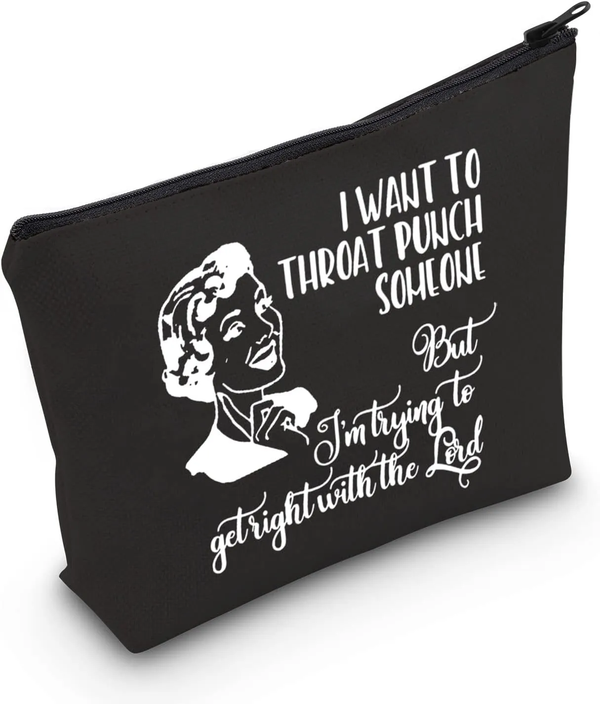 POFULL Housewife Gift Sarcastic Vintage Housewife Cosmetic Bag