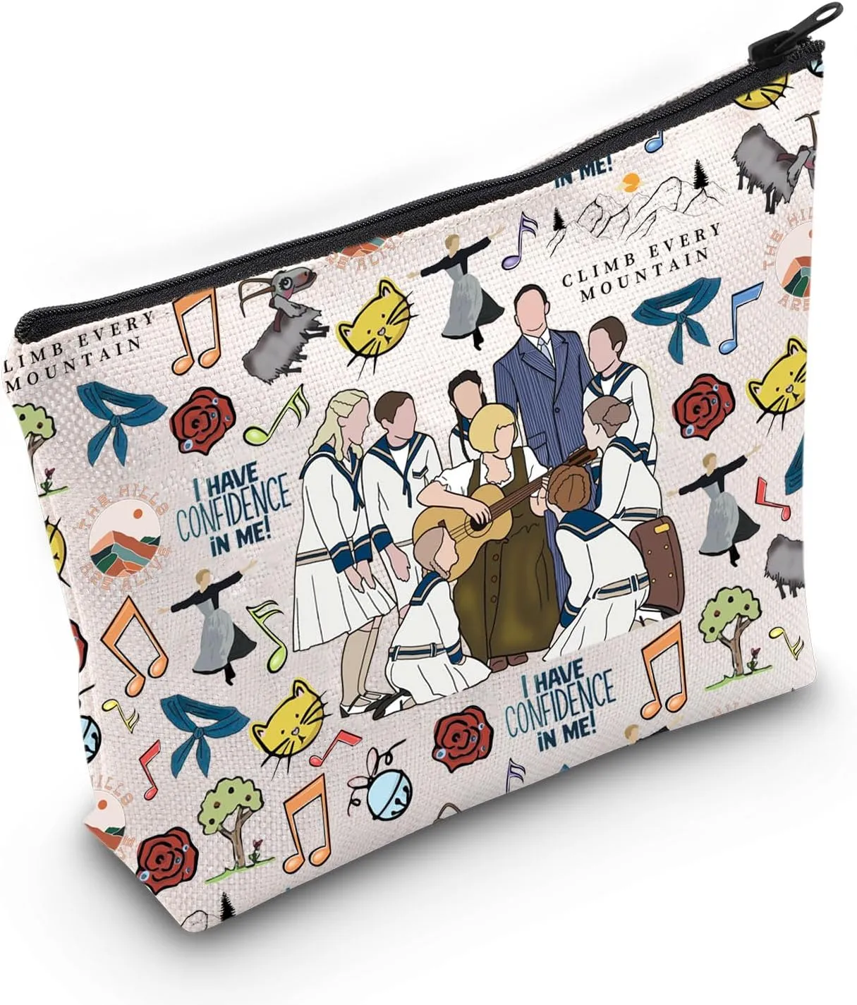 POFULL Von Trapp Gift Musical Movie Cosmetic Bag Music Lover Gift singing gift