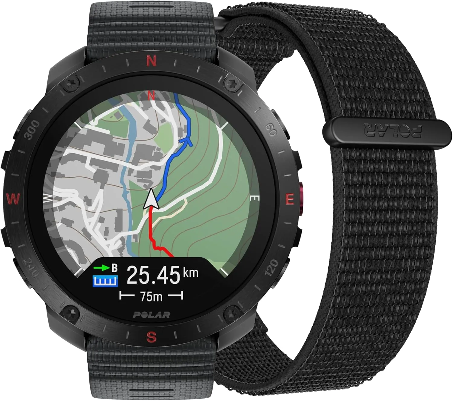 POLAR Grit X2 Pro, with an Additional Hook&Loop Wristband, Premium GPS Smart Sports Watch – Ultimate Outdoor Adventure Watch with Rugged Design, Advanced Navigation, Sports Tracking