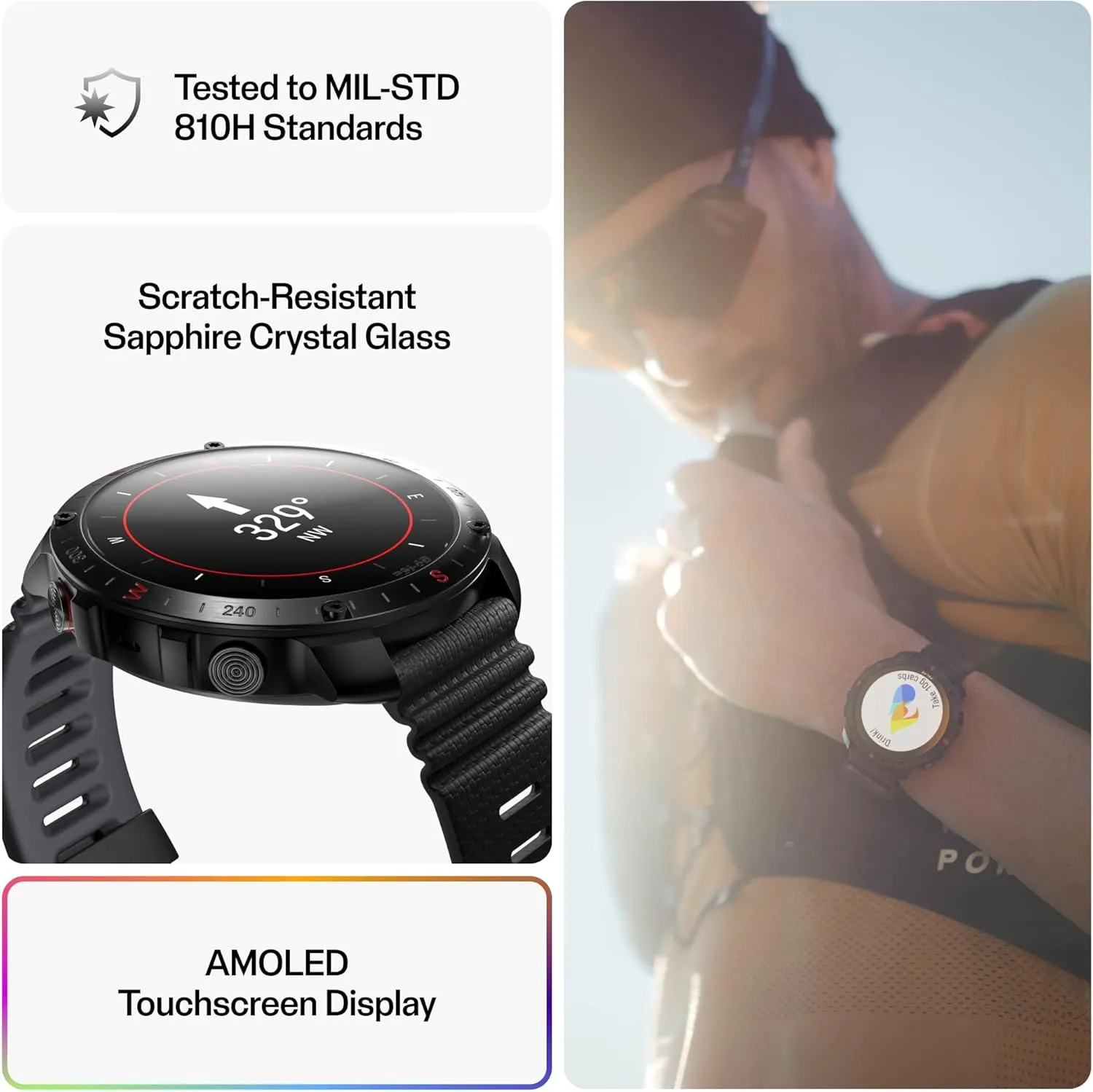 POLAR Grit X2 Pro, with an Additional Hook&Loop Wristband, Premium GPS Smart Sports Watch – Ultimate Outdoor Adventure Watch with Rugged Design, Advanced Navigation, Sports Tracking