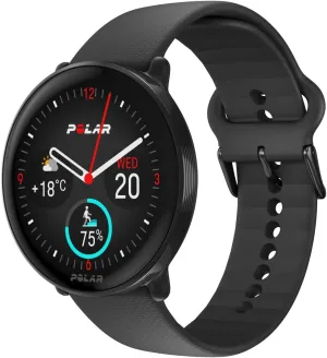 POLAR Ignite 3 Series Fitness Tracking Smartwatch with AMOLED Display, GPS, Heart Rate Monitoring, Sleep Analysis, and Real-Time Voice Guidance; S-L, for Men or Women, Night Black