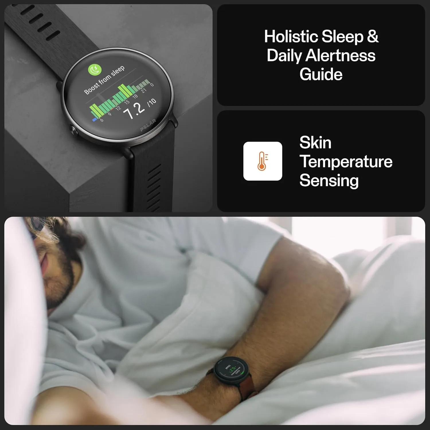 POLAR Ignite 3 Series Titanium Fitness Tracking Smartwatch with AMOLED Display, GPS, Heart Rate Monitoring, Sleep Analysis, and Real-Time Voice Guidance; S-L, for Men or Women, Black Titanium