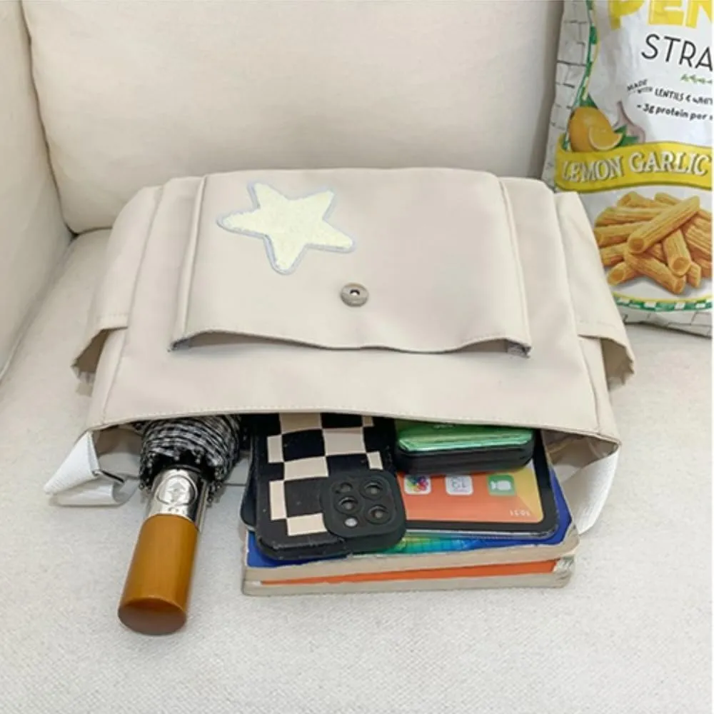 Pooyikoi Cute Messenger Bag Y2K Star Crossbody Bag Canvas Kawaii Shoulder Bag for Women Cross Body Bag Cute Purses