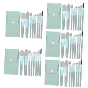 POPETPOP 5sets Makeup Brush Portable Beauty Tools for Travel Comfortable Handles for Easy Application for Blending Contouring Concealing for Makeup