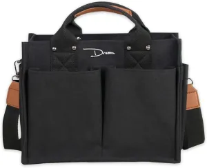 PORRASSO Women Shoulder Bag Casual Handbag Ladies Large Crossbody Bag Canvas Tote Bag for Travel Shopping Daily Use Black