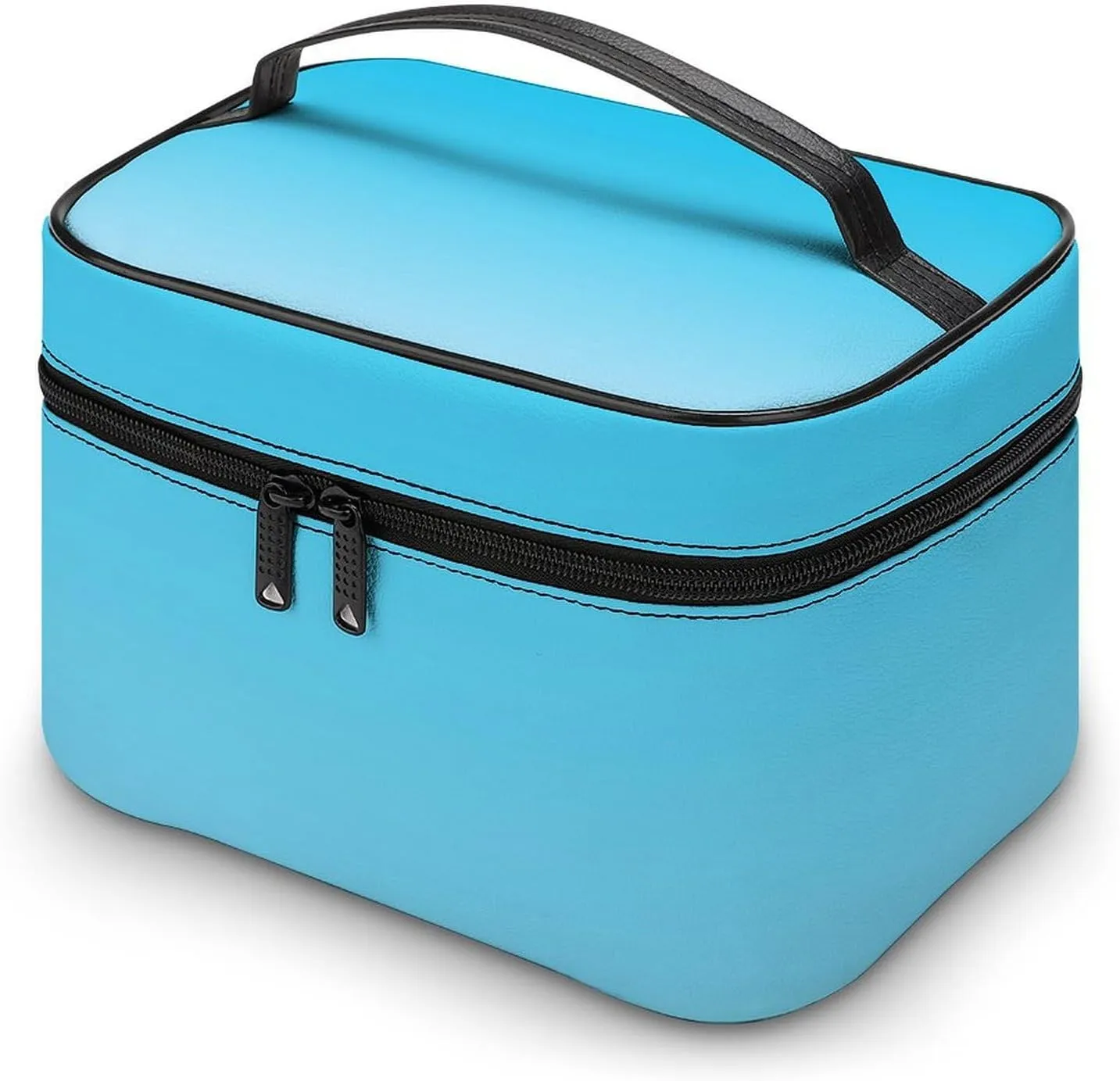 Portable Make Bag, Neon Blue Ombre Cosmetic Case Portable Cosmetic Portable Organizer for Men & Women