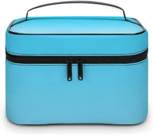 Portable Make Bag, Neon Blue Ombre Cosmetic Case Portable Cosmetic Portable Organizer for Men & Women