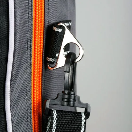 Powerbilt TPS Deluxe Wheeled Golf Travel Cover – Black/Gray/Orange