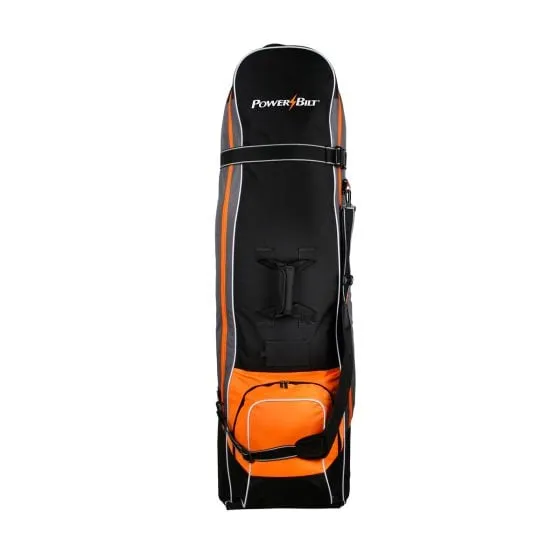 Powerbilt TPS Deluxe Wheeled Golf Travel Cover – Black/Gray/Orange