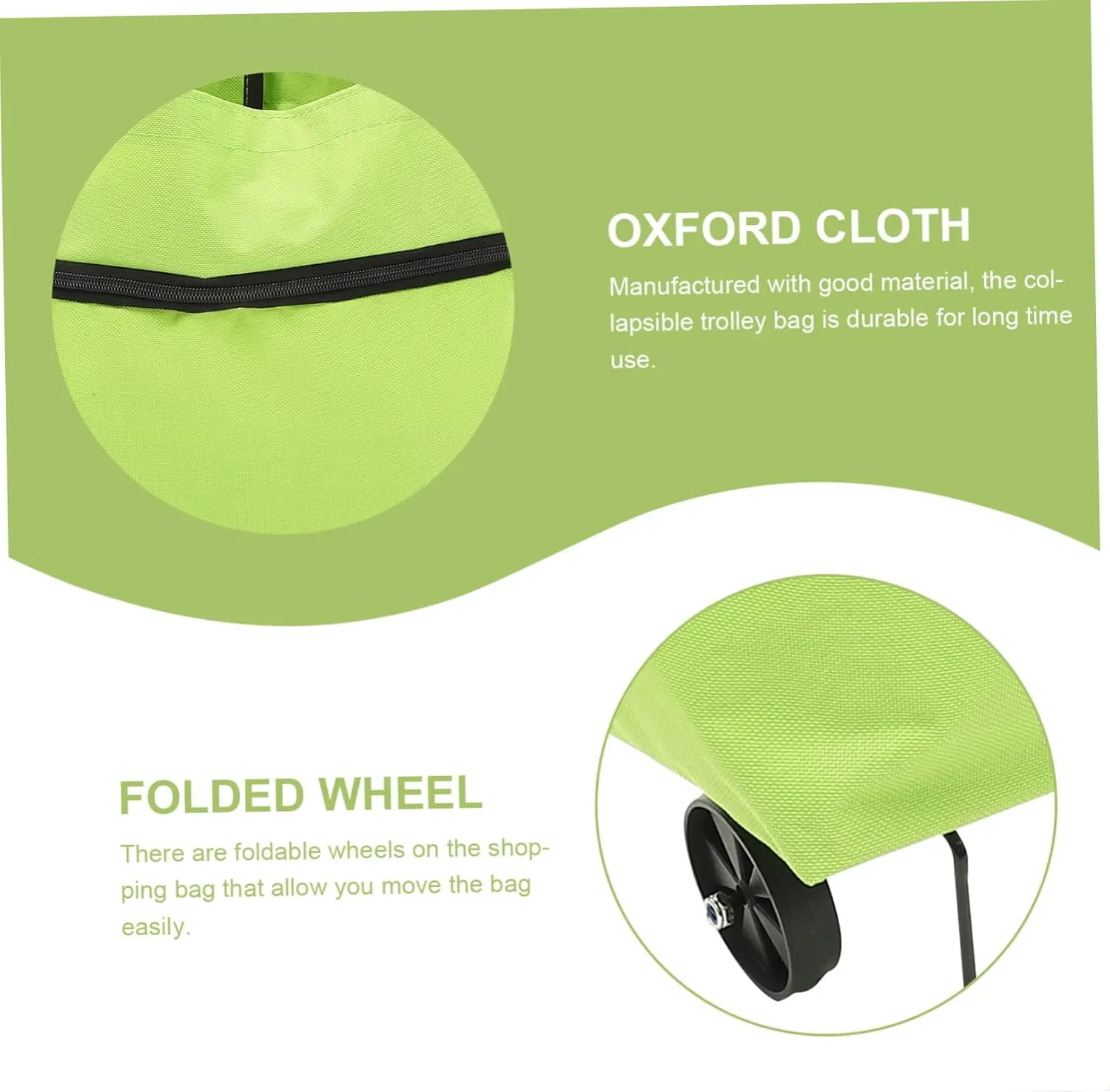 PRETYZOOM Storage Bag with Wheels Cart Wheeled Shopping Bag Travel Duffle Bag Pockets Seat Shopping Bag with