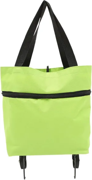 PRETYZOOM Storage Bag with Wheels Cart Wheeled Shopping Bag Travel Duffle Bag Pockets Seat Shopping Bag with