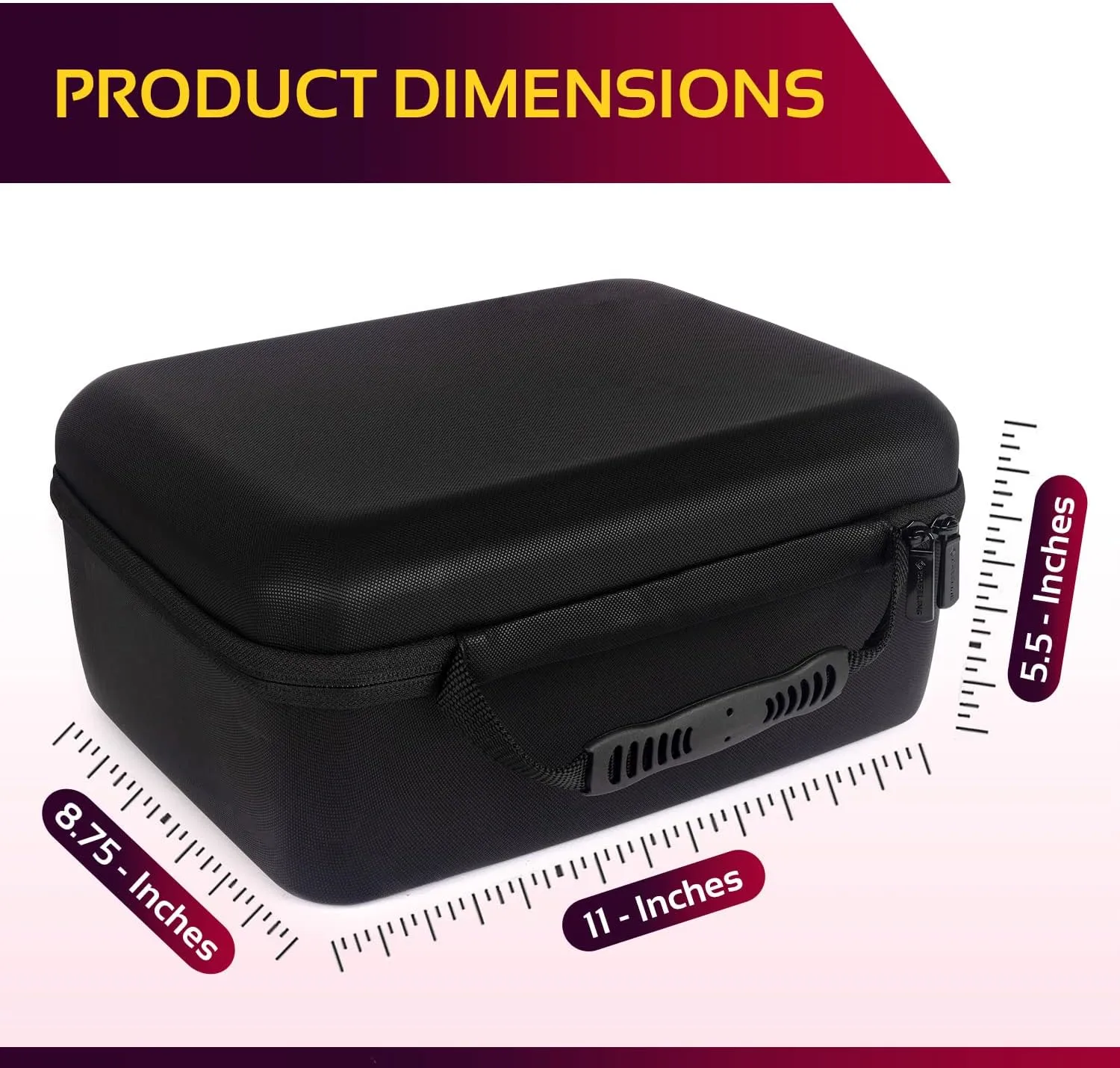 Protective Hard Case With Customizable Foam - Lightweight Hard Shell Case for Electronics, Cosmetic, Makeup & More - EVA Protection (11" x 9" x 5.5")