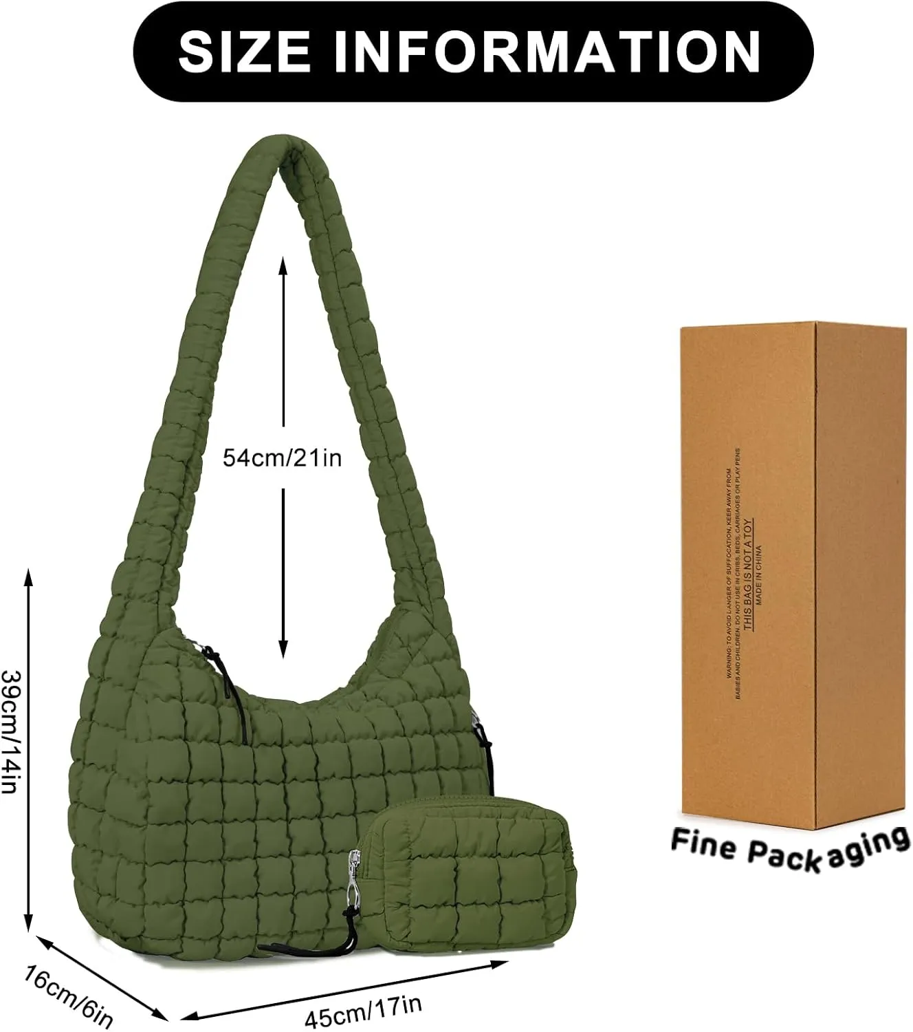 Puffer Tote Bag for Women Large Quilted Puffy Lightweight Carryall Crossbody Tote Bag for Women