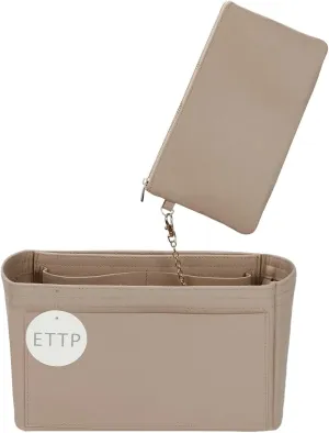 Purse Organizer Insert For Handbags, Tote Bag Organizer Insert, Handbag Organizer For Tote & Handbags, Compatible with Neverful Speedy and More (Large,Beige)