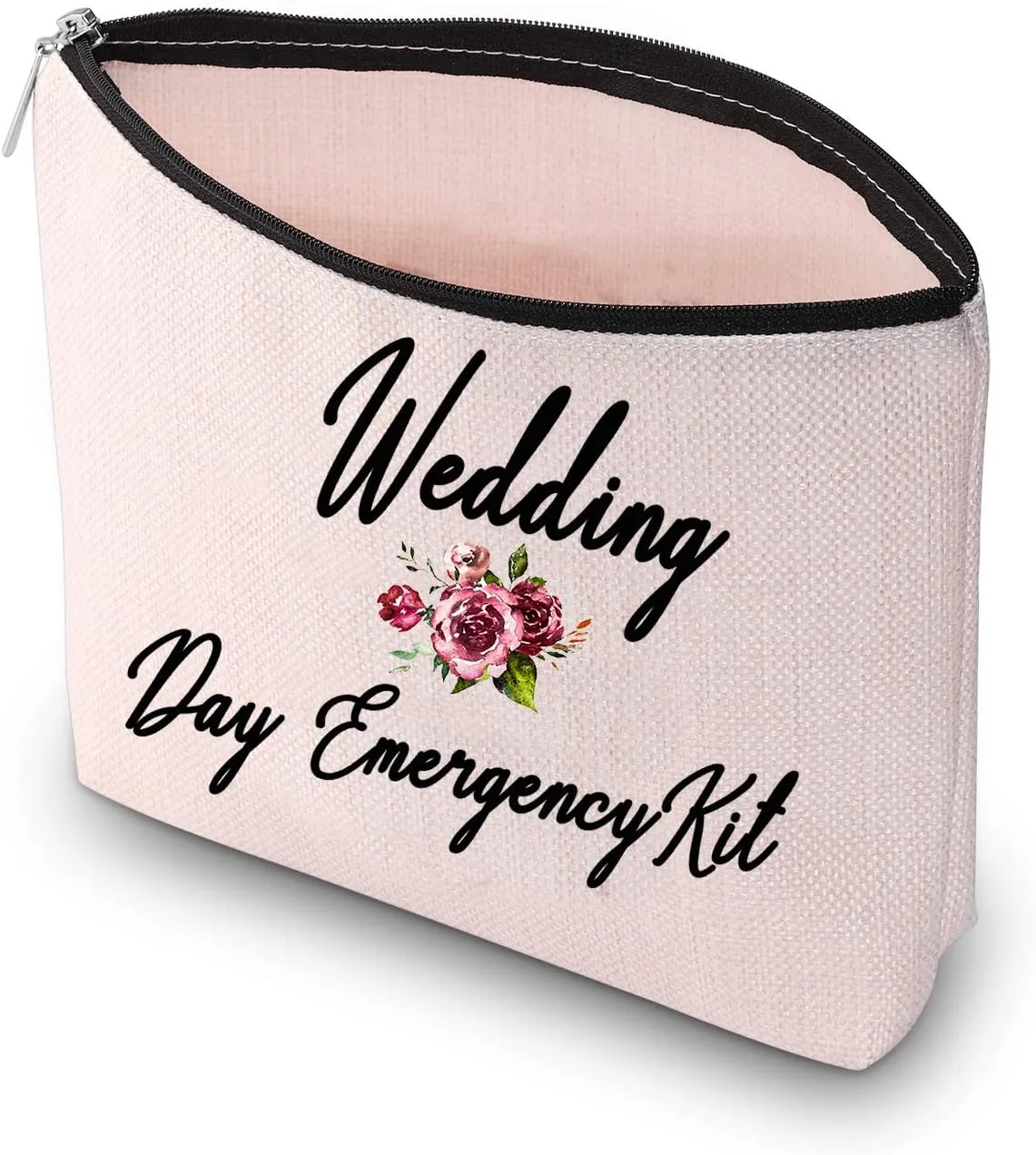 PXTIDY Bride Wedding Day Emergency Kit Bridal Shower Gift Wedding Survival Kit Makeup Bag Bride To Be Gift (Beige)