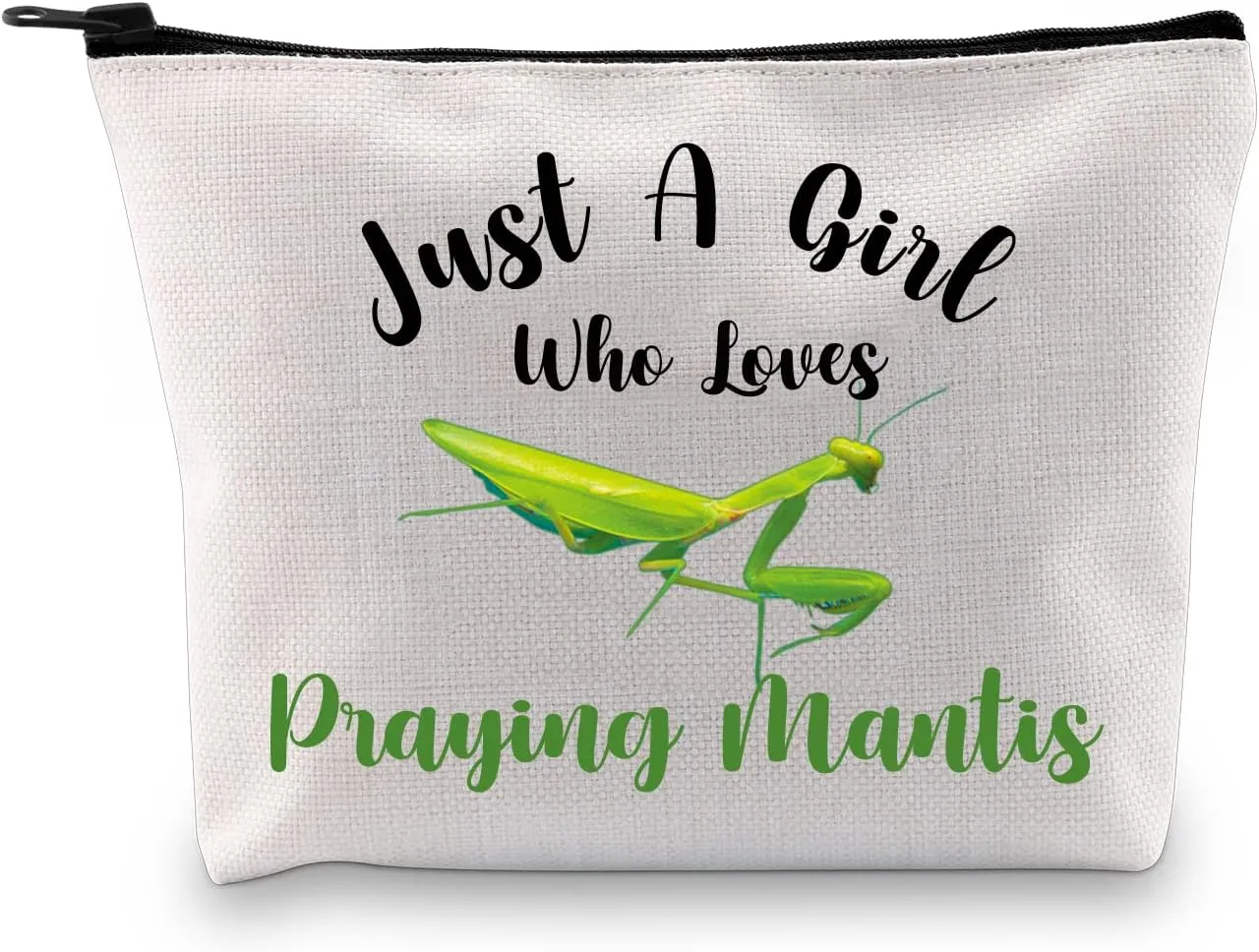 PXTIDY Praying Mantis Gift Bug Insect Lover Gift Who Loves Praying Mantis Pouch Mantis Keeper Accessory Bag Mantis Mom Gift (beige)