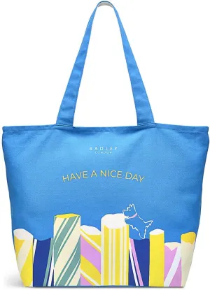 RADLEY London Rock Climbing Responsible Large Ziptop Reusable Recycled Canvas Tote