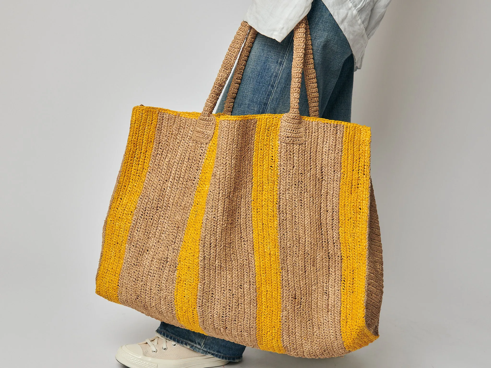 Raffia Bag Weekender sand-sunshine