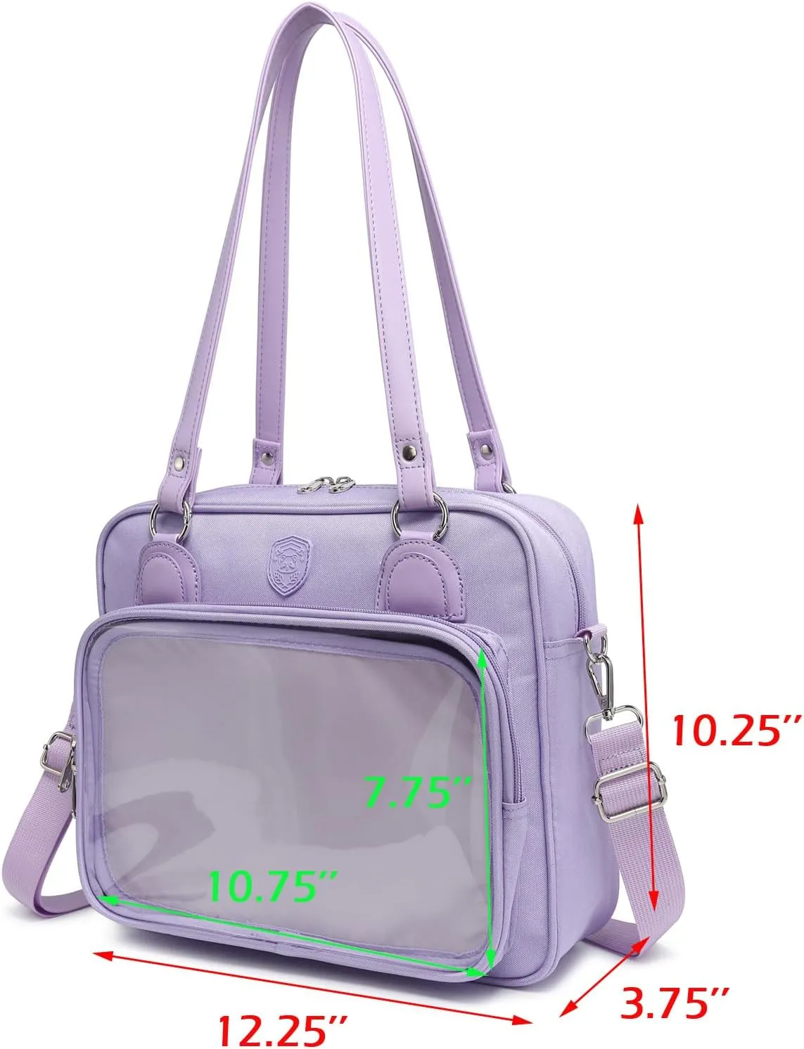 RAINBOW SMILE Canvas Ita Bag Backpack Crossbody Bag Kawaii Pin Display Bag Messenger Shoulder Bags