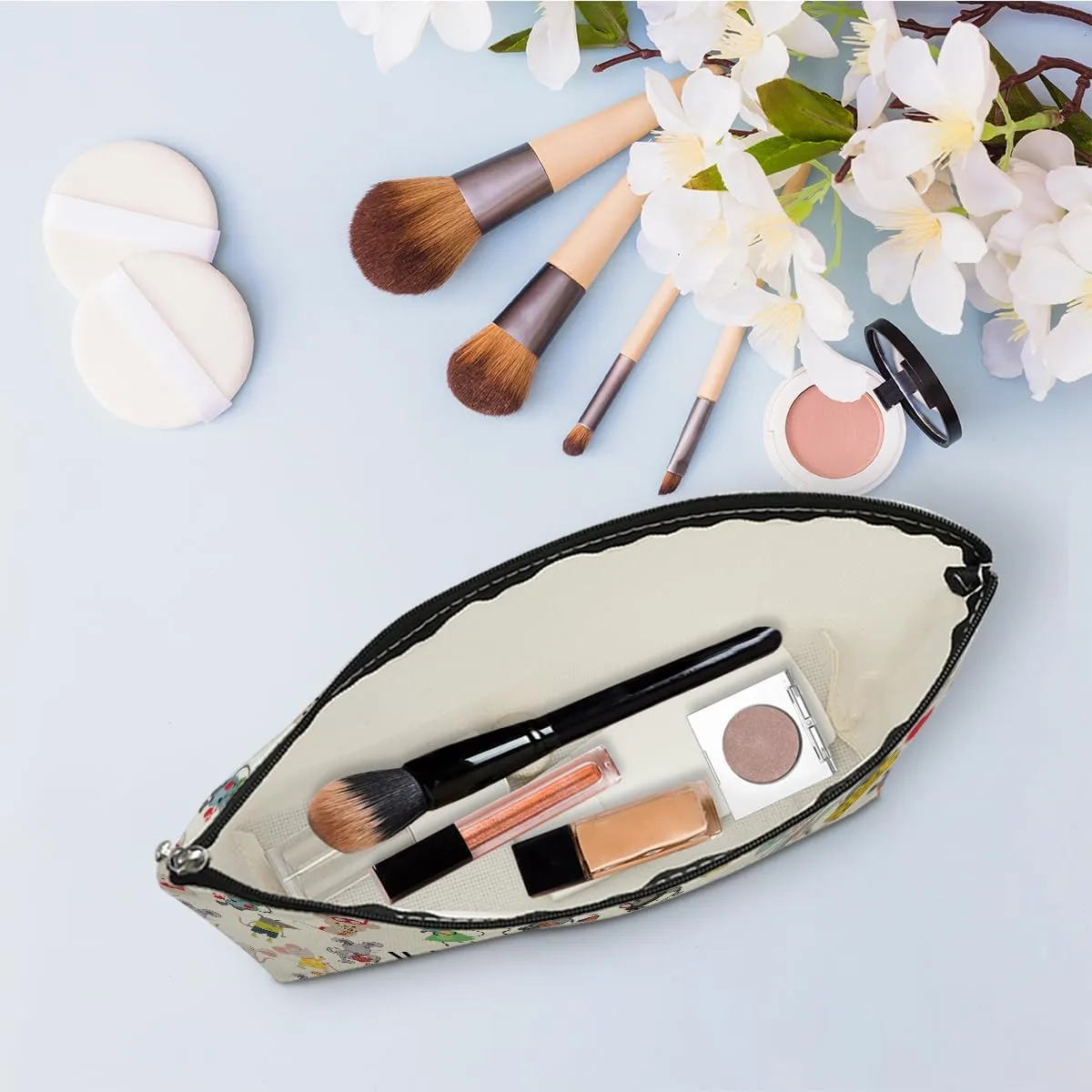 Rat Gifts Animal Lovers Gifts for Women Cute Rat Stuff Cosmetic Bag Nurse Thanksgiving Graduation Christmas Birthday Makeup Bag Funny Friendship Gifts for Friend Teen Girls Sister Daughter Rat Lovers