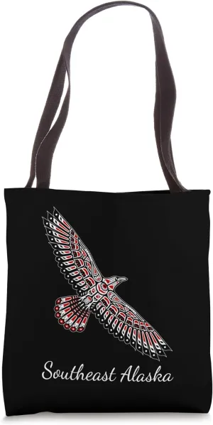 Raven Native American Haida Southeast Alaska PNW Art Birder Tote Bag